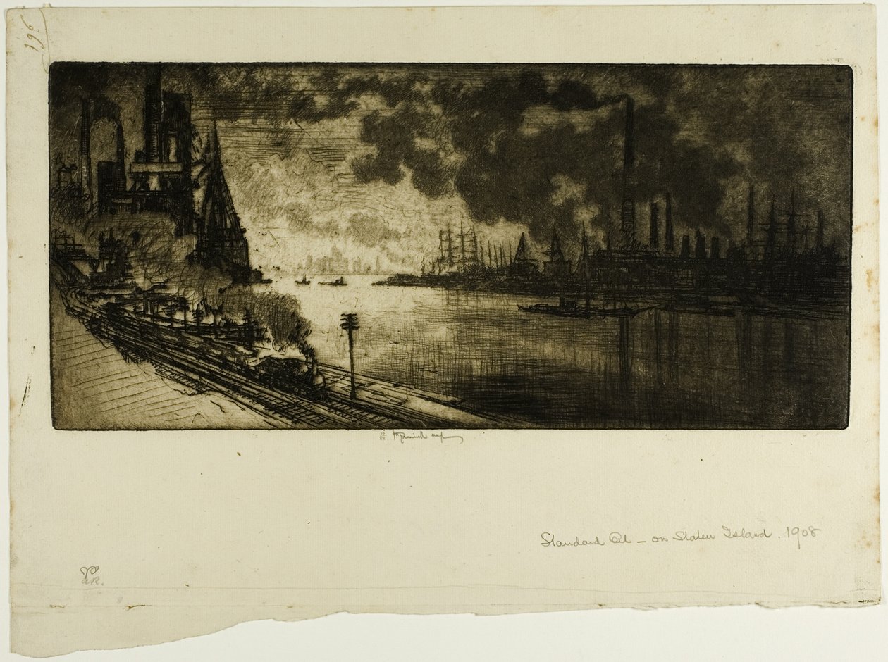 Standard Oil, Staten Island von Joseph Pennell
