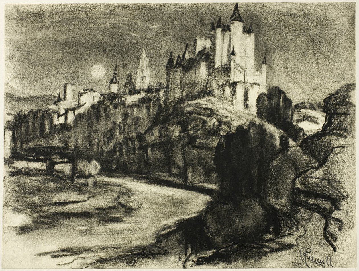 Der Alcazar, Segovia von Joseph Pennell