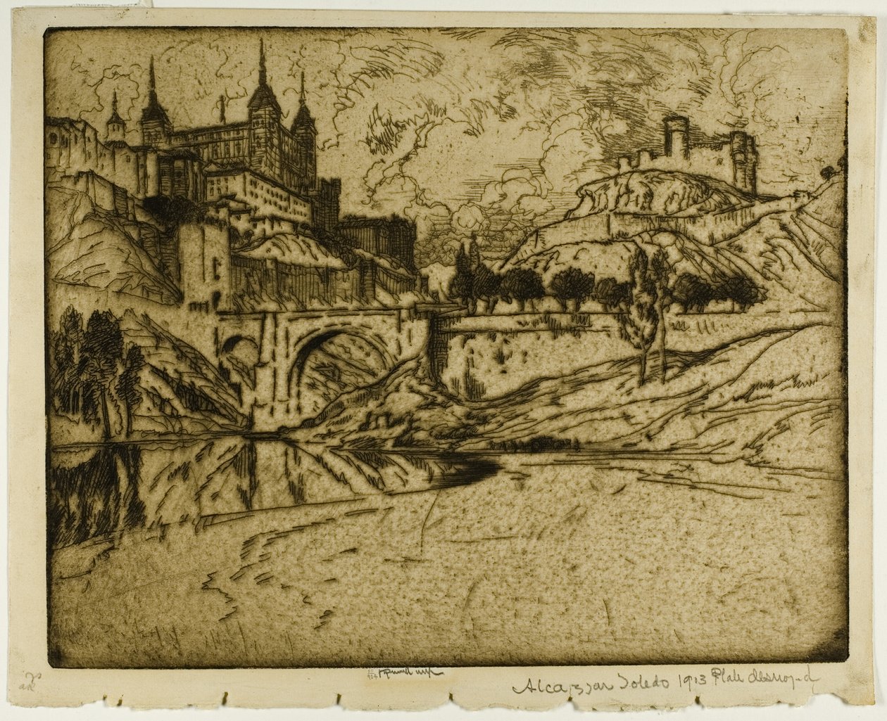 Der Alcazar, Toledo von Joseph Pennell