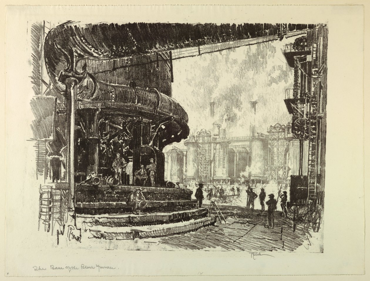 Der Sockel des Hochofens von Joseph Pennell