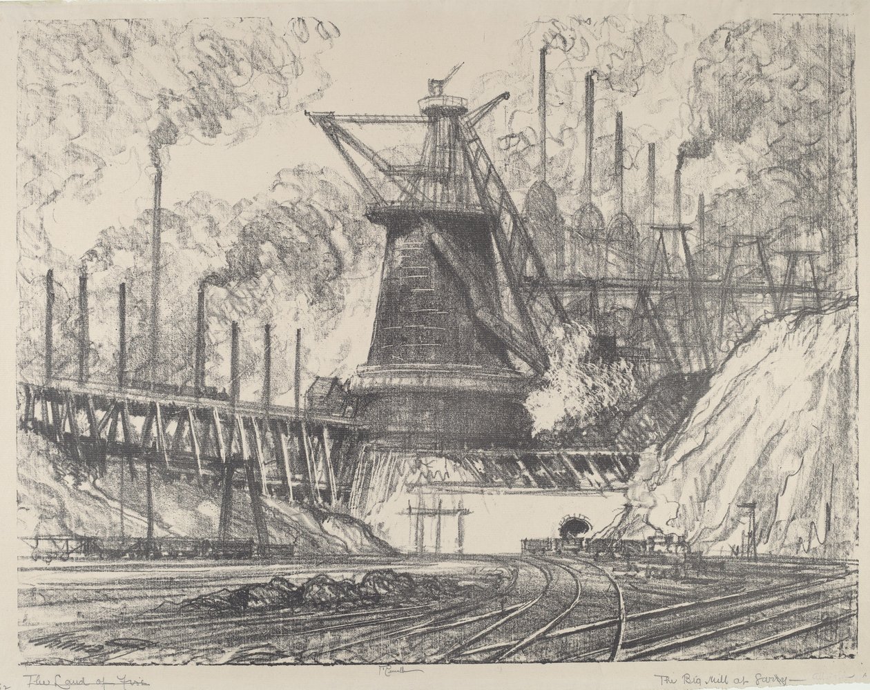 Die große Mühle, Gary, Indiana von Joseph Pennell
