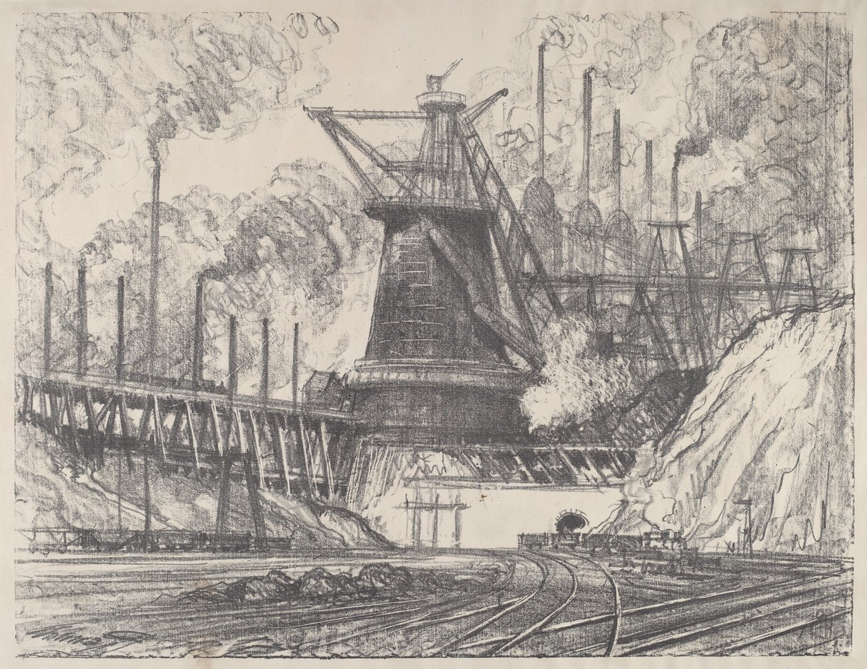 Die große Mühle, Gary, Indiana von Joseph Pennell