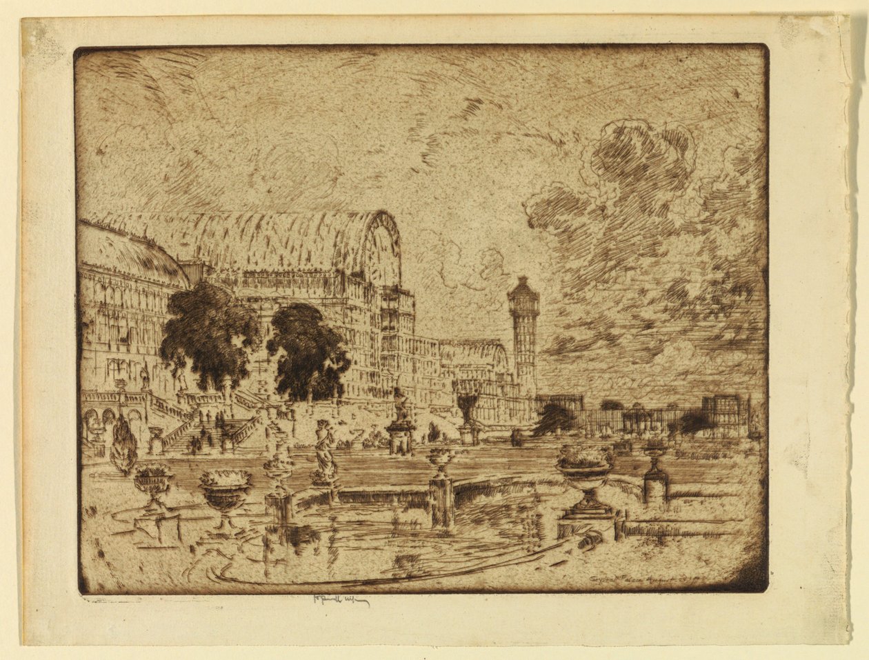 Der Kristallpalast, London von Joseph Pennell
