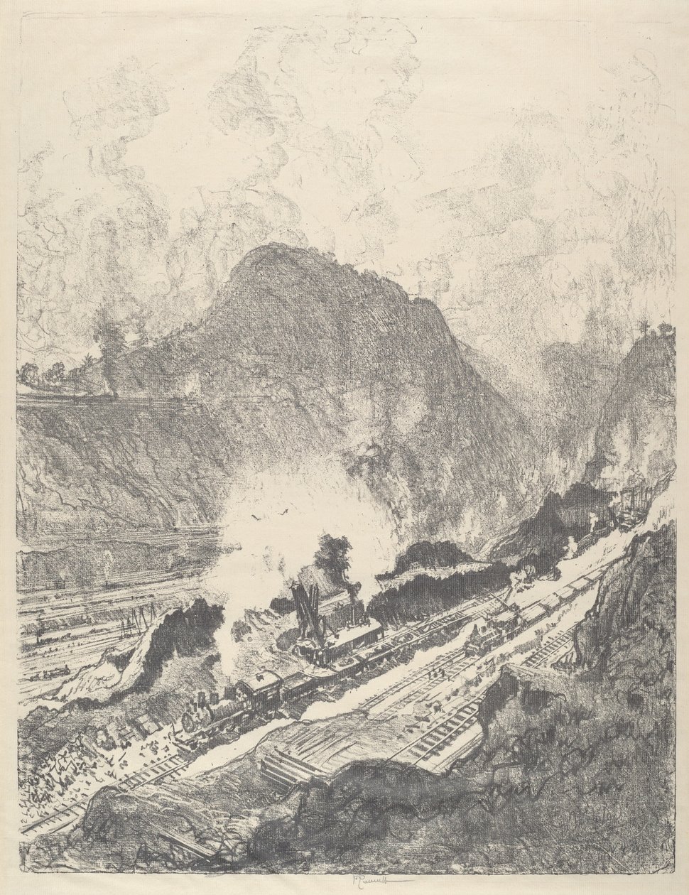 Der Schnitt von Culebra, 1912 von Joseph Pennell