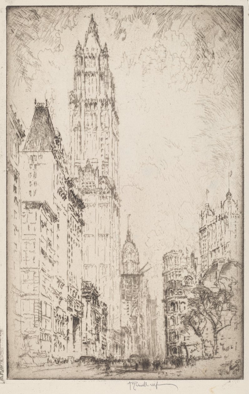 Das Woolworth Building von Joseph Pennell