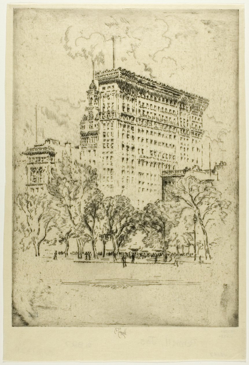 Union Square und Bank of Metropolis von Joseph Pennell