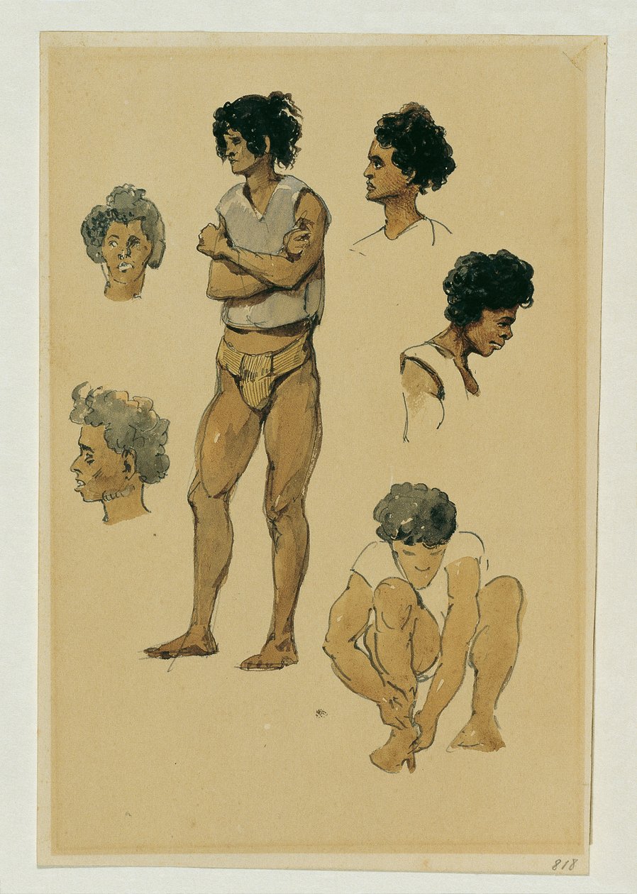 Eingeborene der Stewartinsel von Joseph Selleny