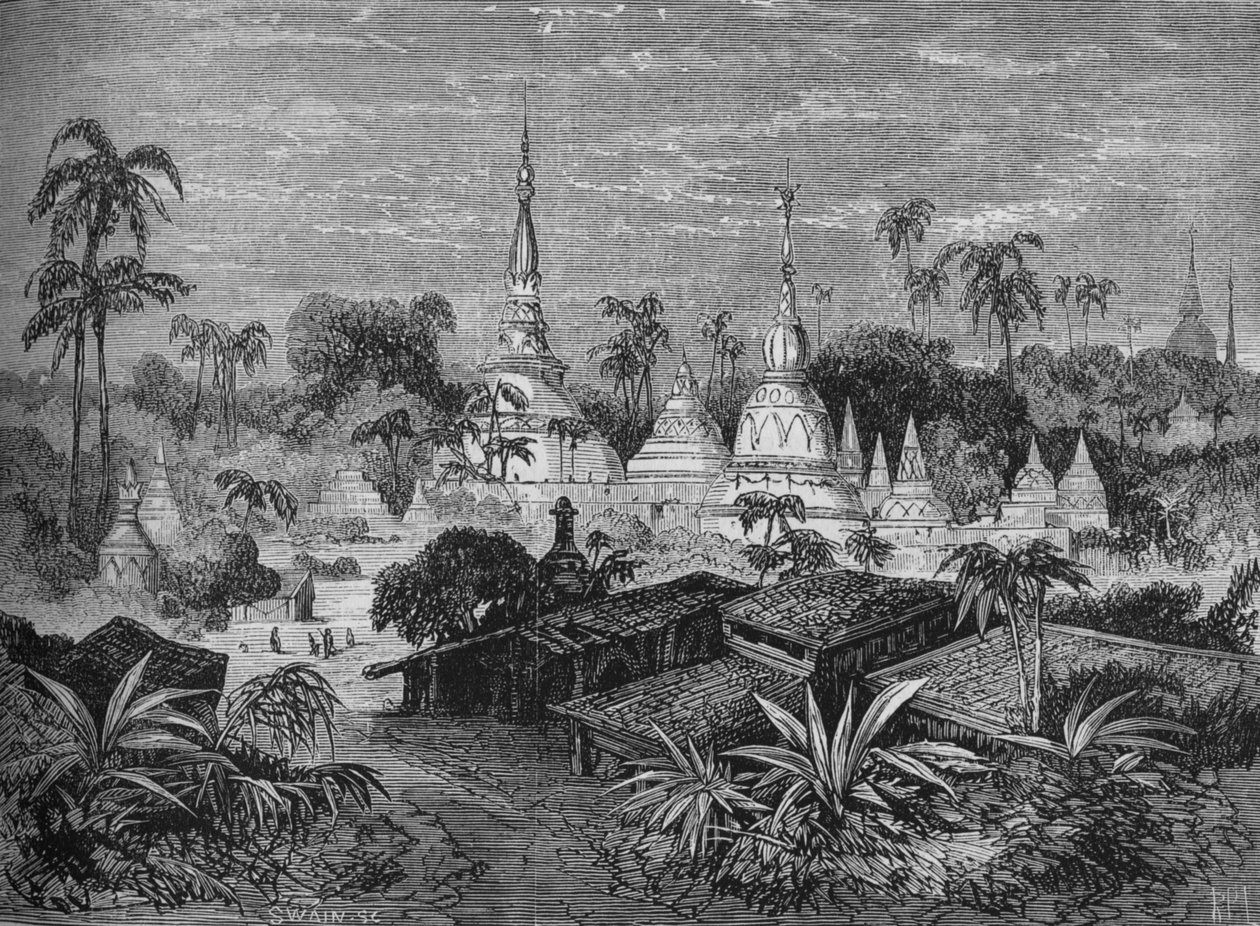 Pagoden, nahe Pegu, ca. 1880 von Joseph Swain