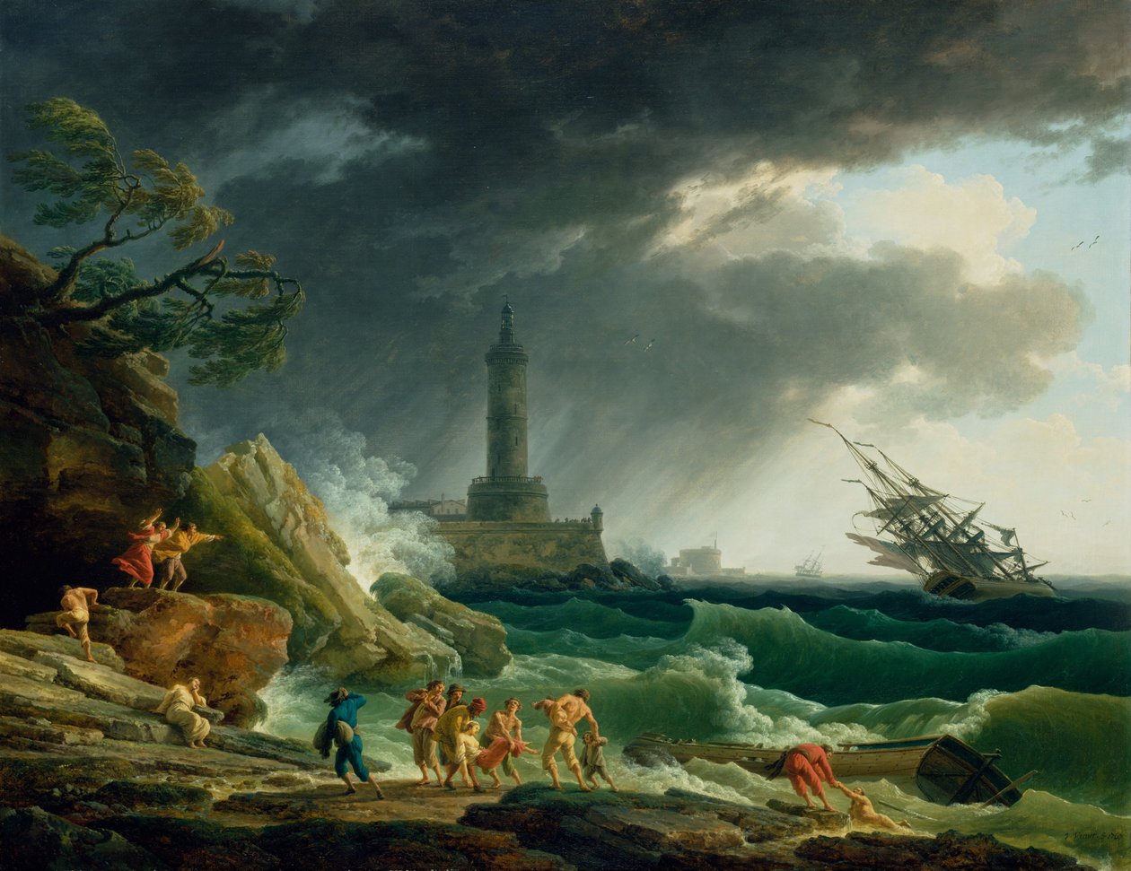 Ein Sturm an einer Mittelmeerküste von Joseph Vernet