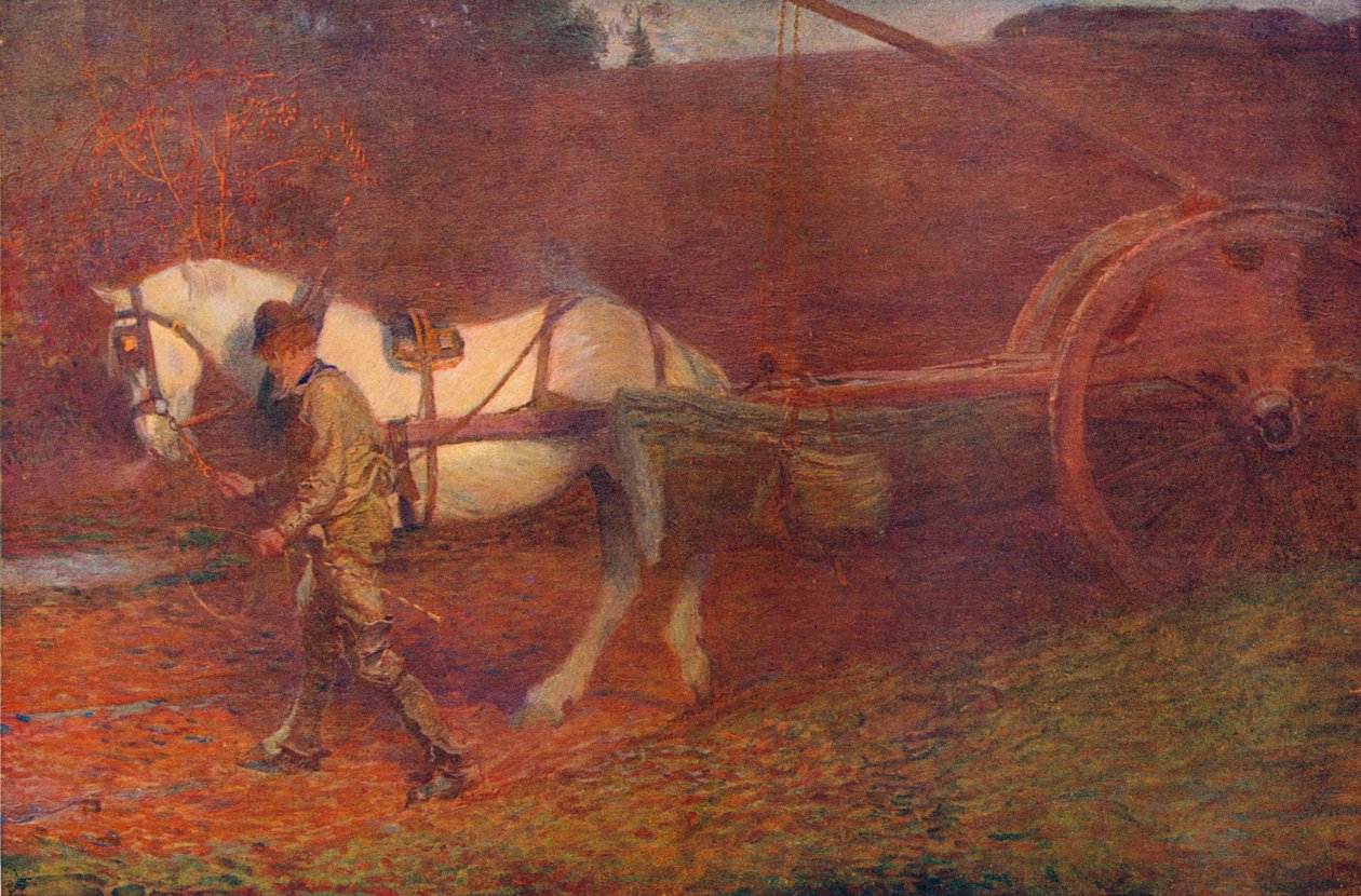 Der Holzfuhrwagen, ca. 1906 von Joseph Walter West