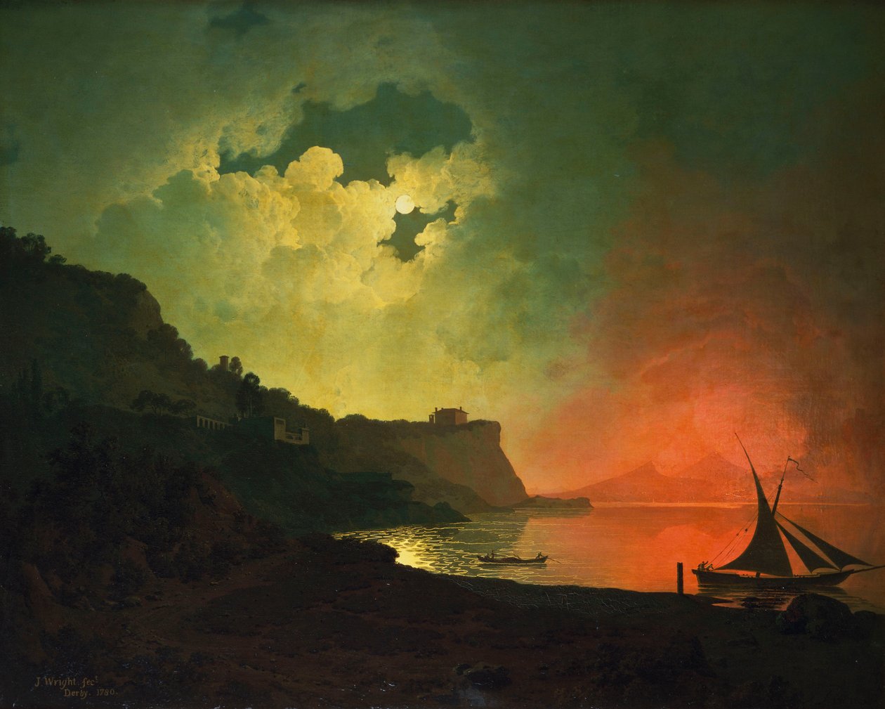 Vesuv von Posilipo von Joseph Wright of Derby
