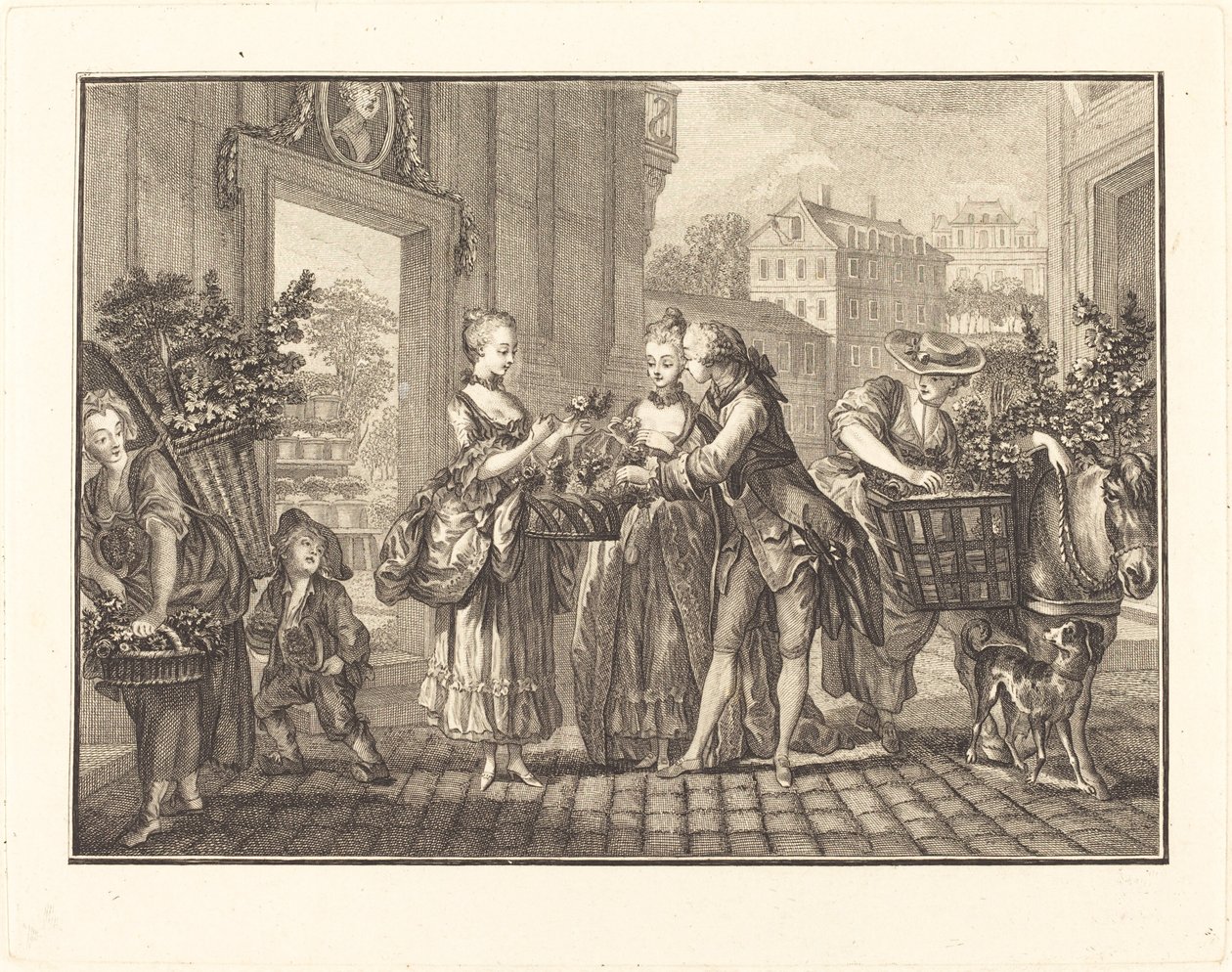 Der Frühling von Joseph de Longueil after Charles Eisen