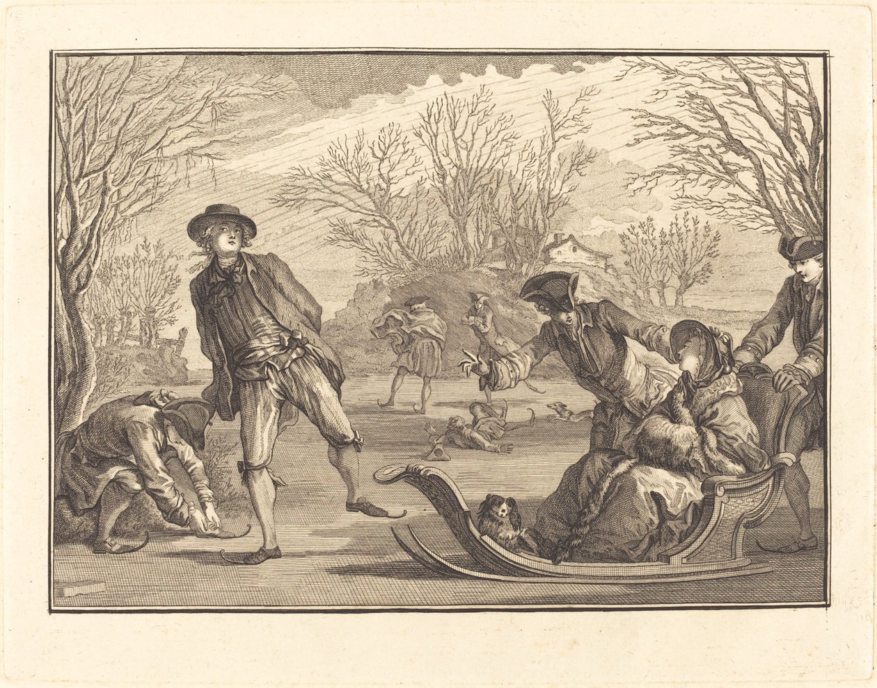 Der Winter von Joseph de Longueil after Charles Eisen