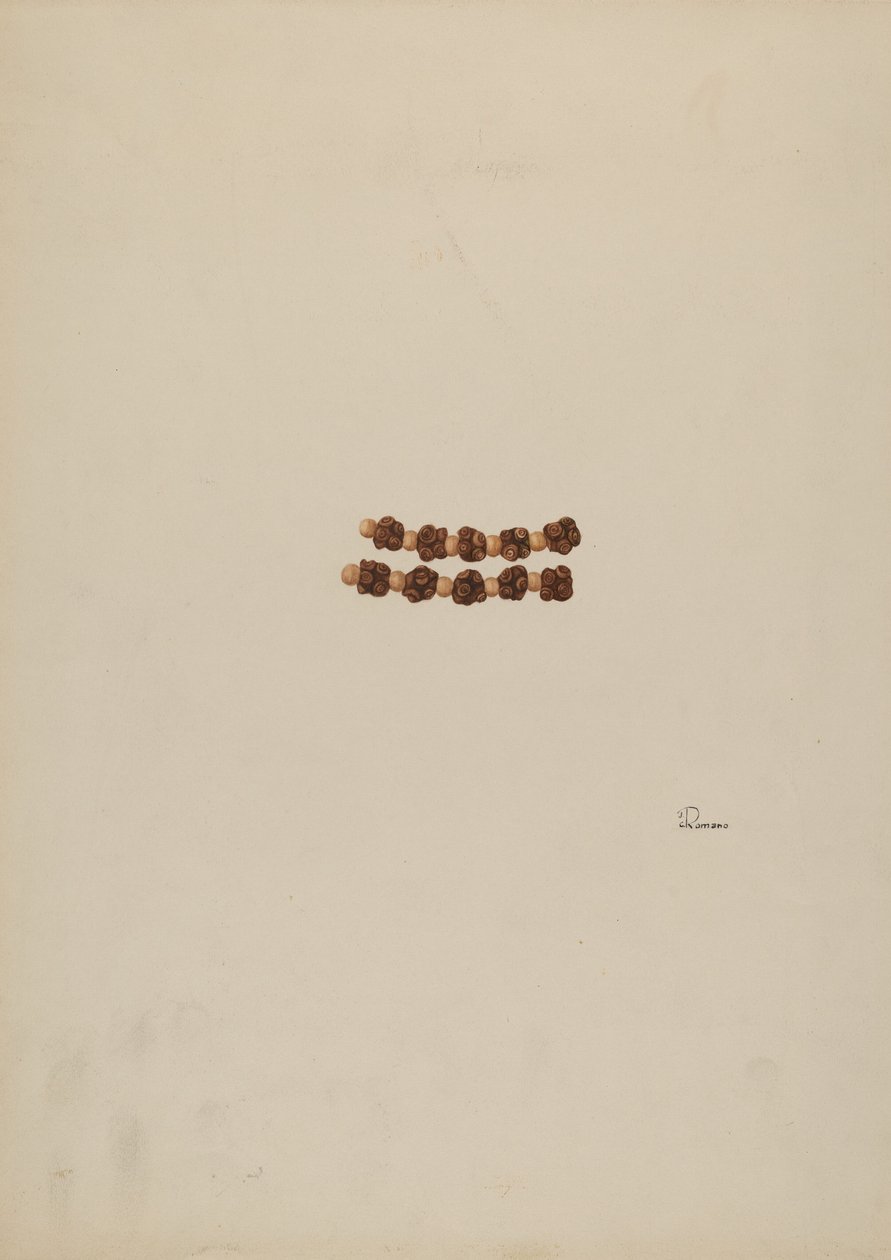 Rosenkranzperlen, ca. 1940 von Josephine C. Romano