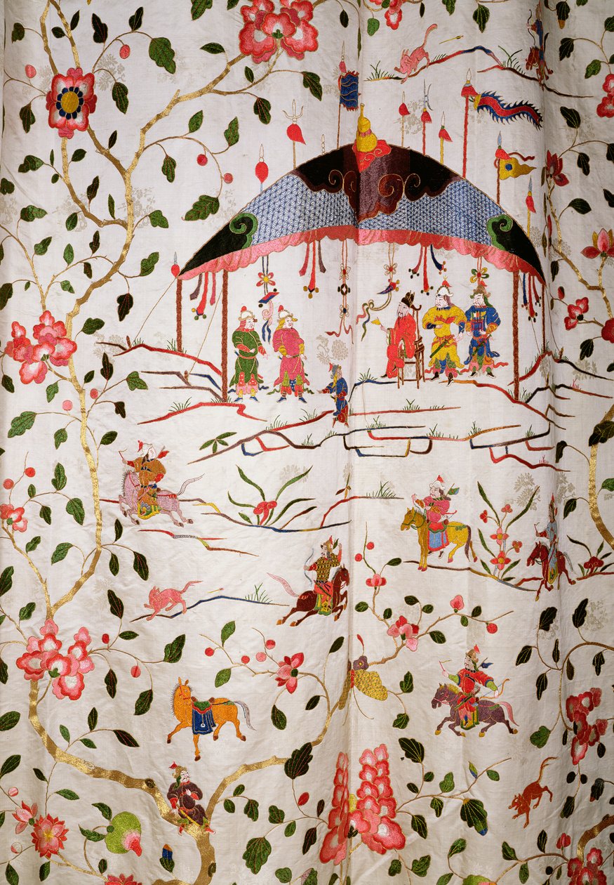 Arabesken-Textildesign, ca. 1720 (Stickerei) von Joshua Morris
