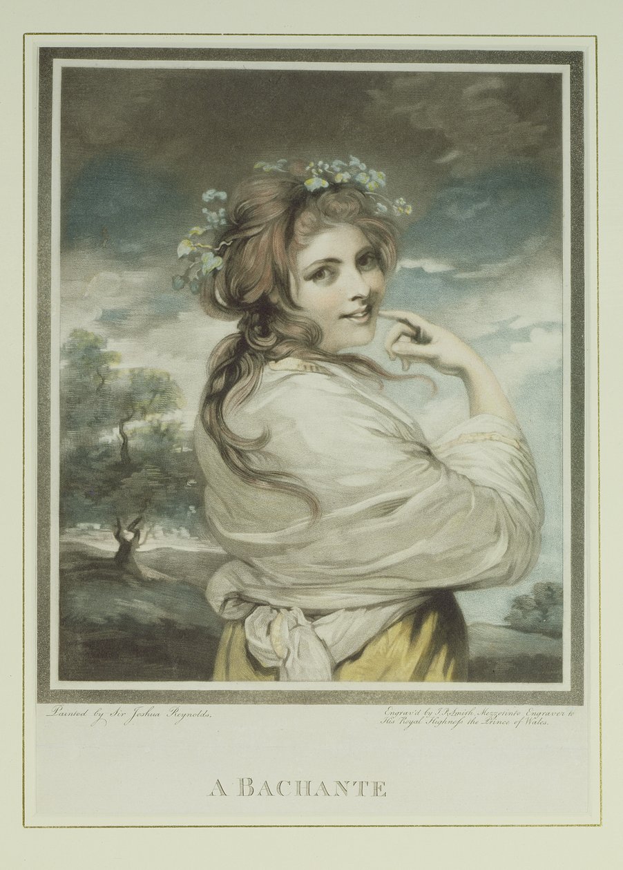 Eine Bacchantin, graviert und veröffentlicht von John Raphael Smith, 1784 von Joshua Reynolds