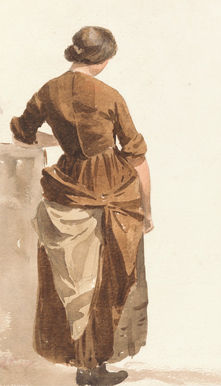 Mädchen in einem braunen Kleid von Joshua Cristall