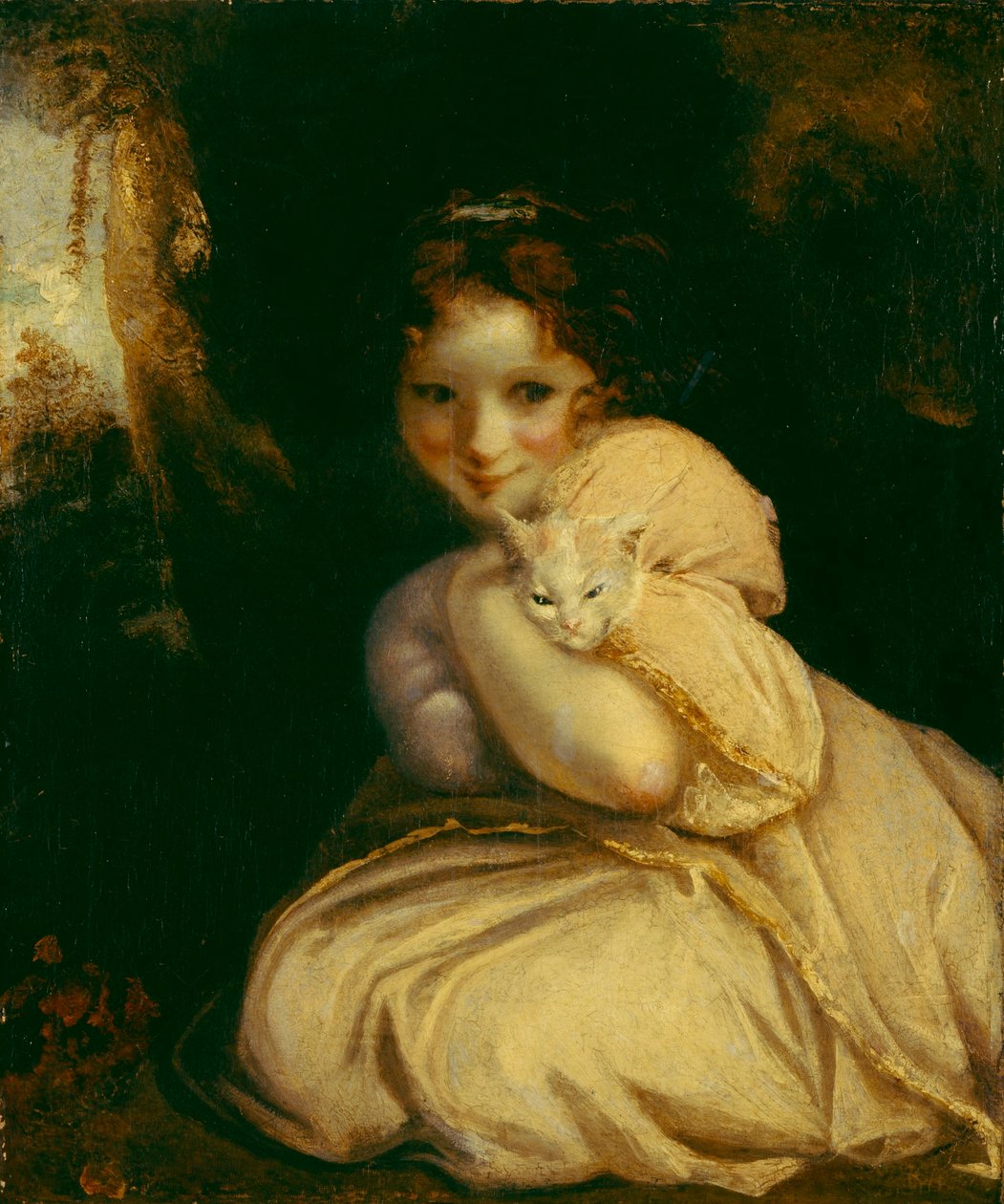 Felina mit einem Kätzchen von Joshua Reynolds