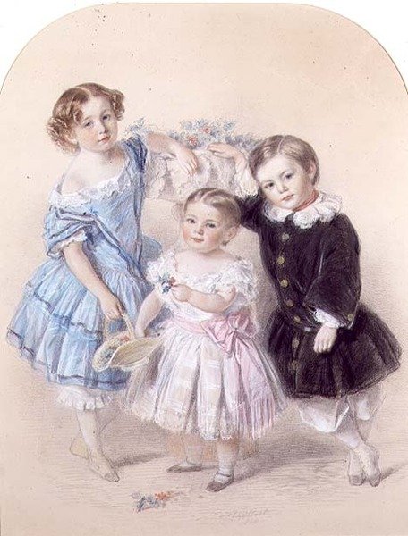 Porträt von drei jungen Kindern von Josiah Gilbert