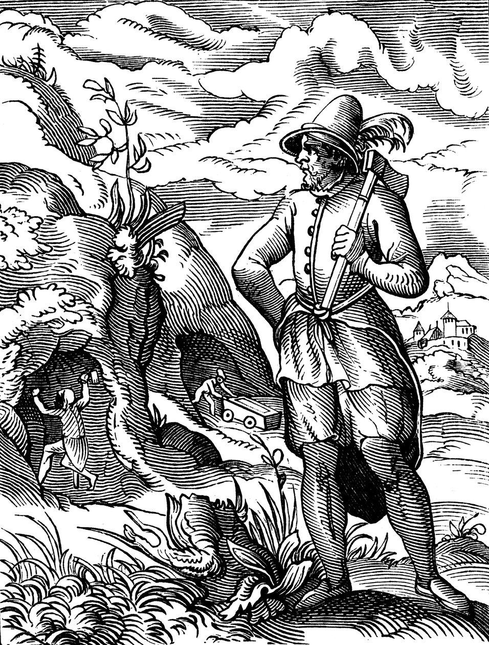Der Bergmann, 16. Jahrhundert von Jost Amman