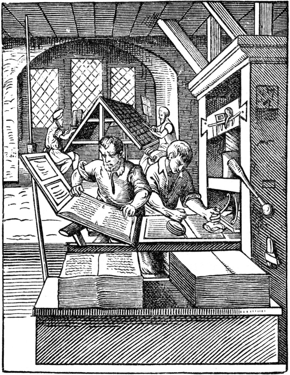 Die Druckerwerkstatt, 1568 von Jost Amman