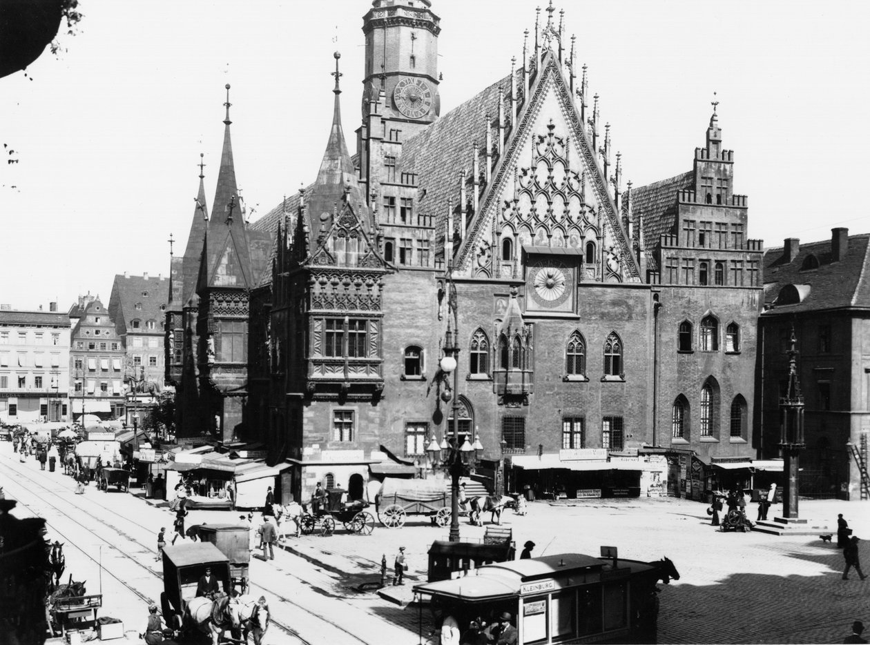 Rathaus, Breslau (heutiges Wroclaw), Polen, ca. 1910 von Jousset