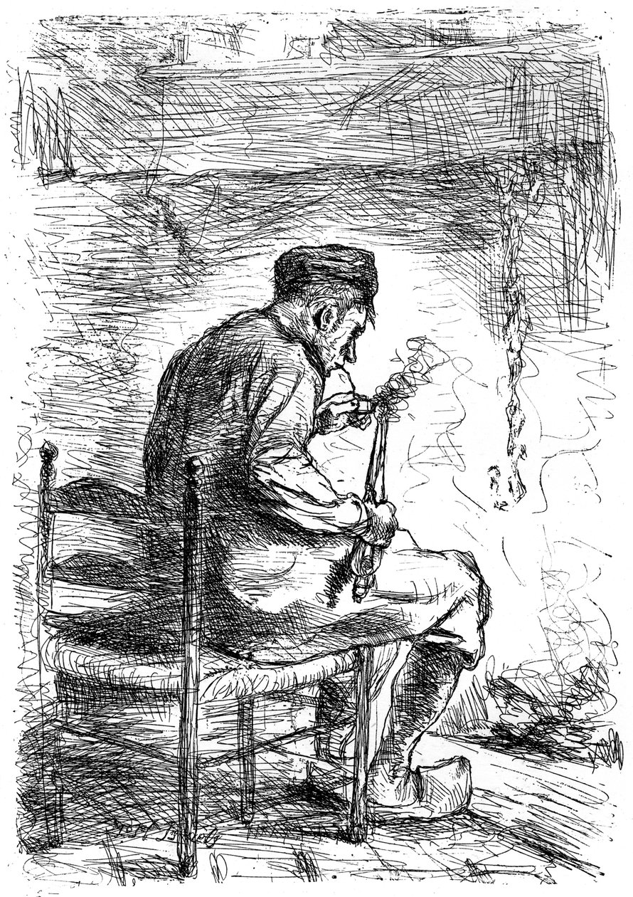 Der Raucher, ca. 1880-1882 von Jozef Israëls