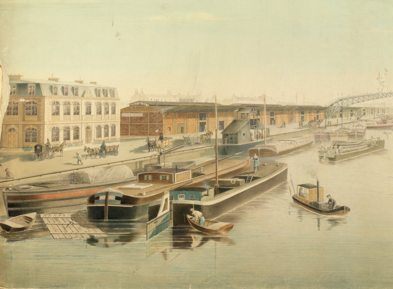Der Canal Saint-Martin (Detail) von Jozefowicz