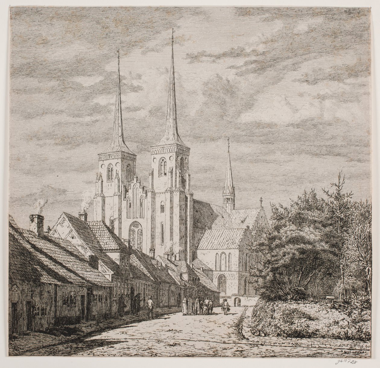 Roskilde Domkirche, von Südwesten gesehen von Jørgen Roed