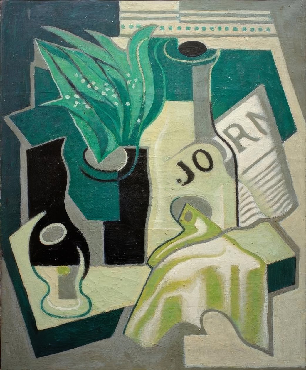 Vase mit Maiglöckchen von Juan Gris