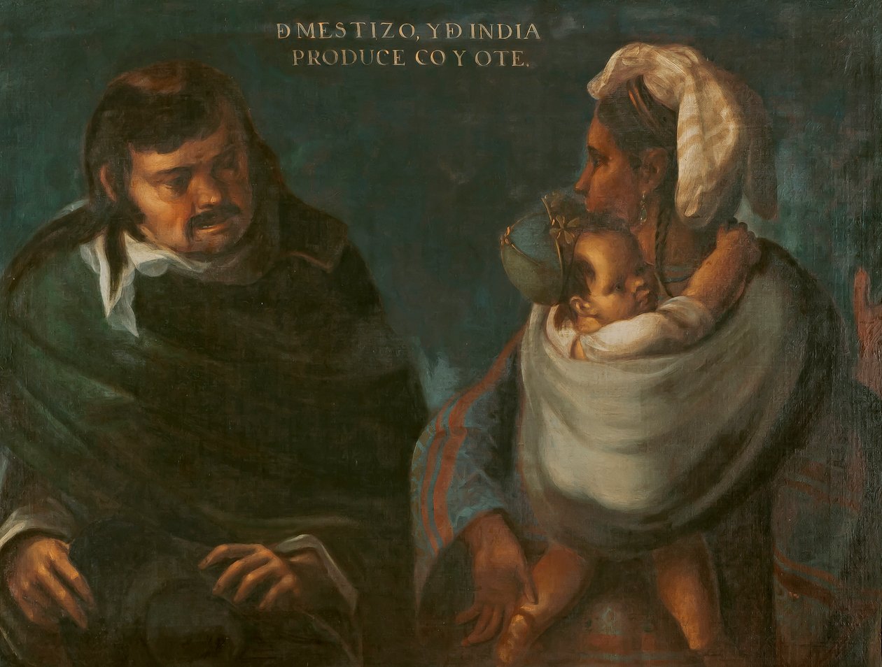 Mestize und Indianer erzeugen einen Kojoten von Juan Rodríguez Juárez