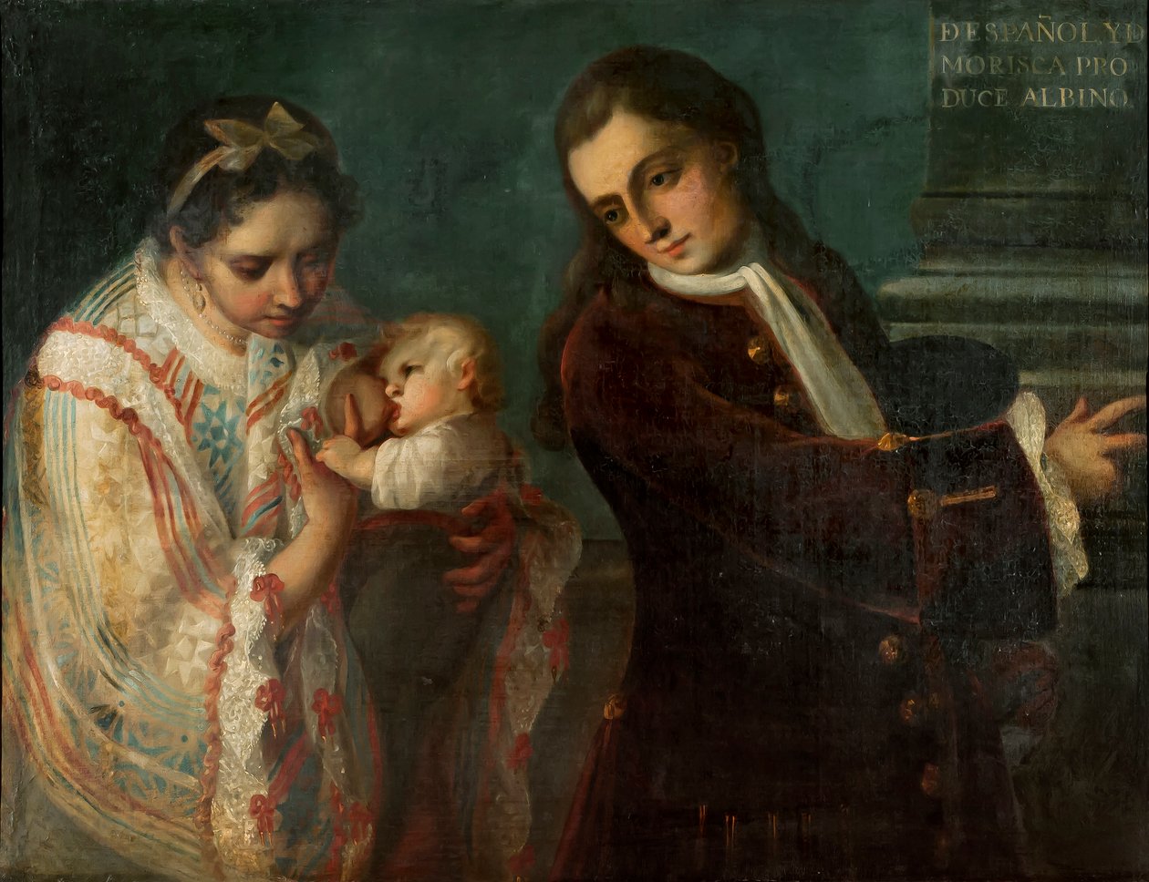 Spanier und Morisca erzeugen einen Albino, ca. 1715 von Juan Rodríguez Juárez