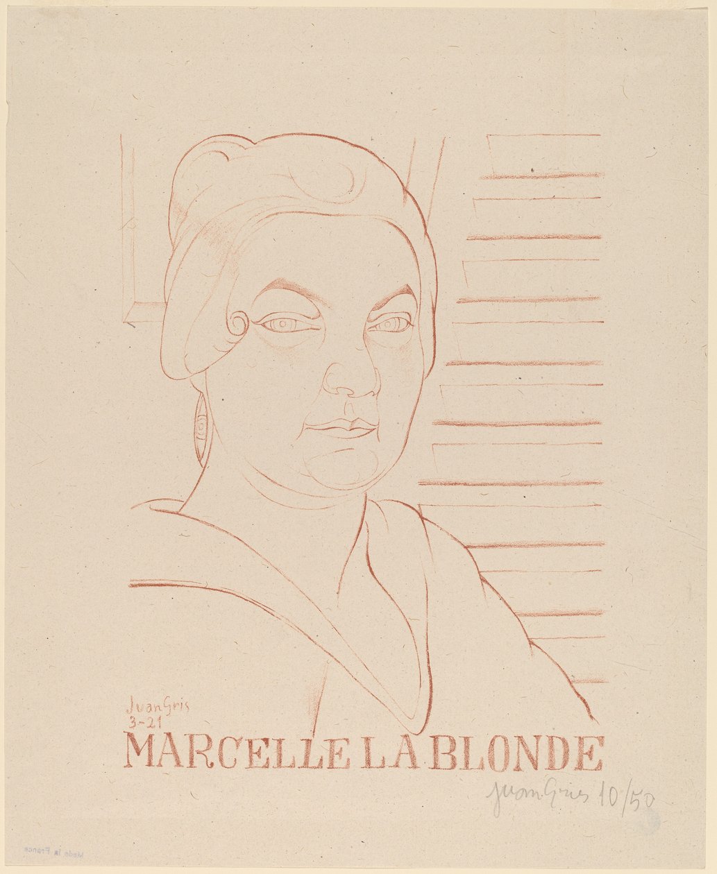 Marcelle die Blonde von Juan Gris