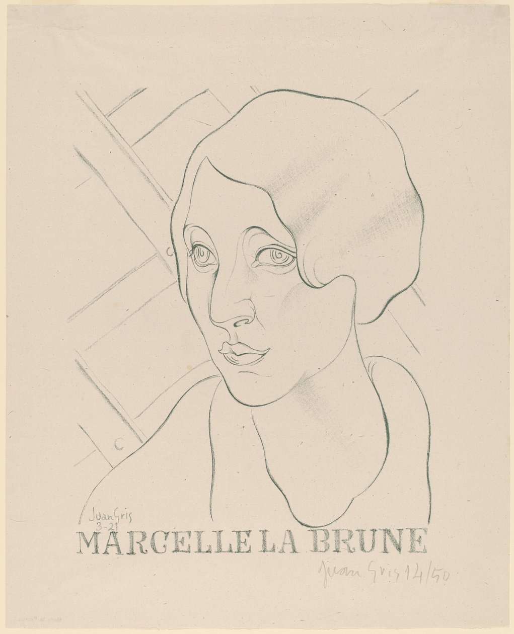 Marcelle die Brünette von Juan Gris