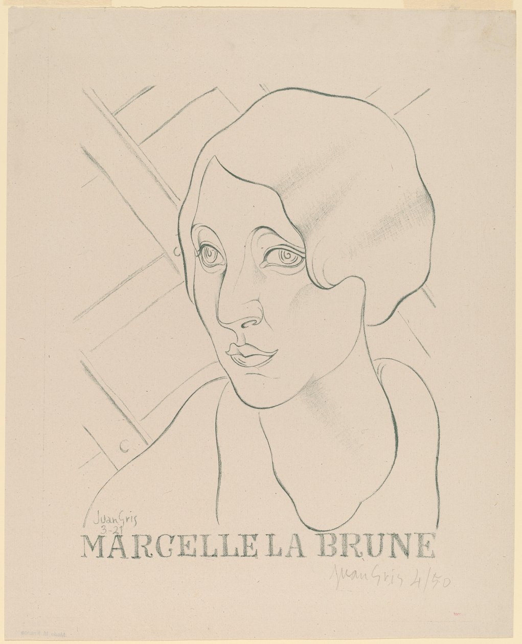 Marcelle die Brünette von Juan Gris