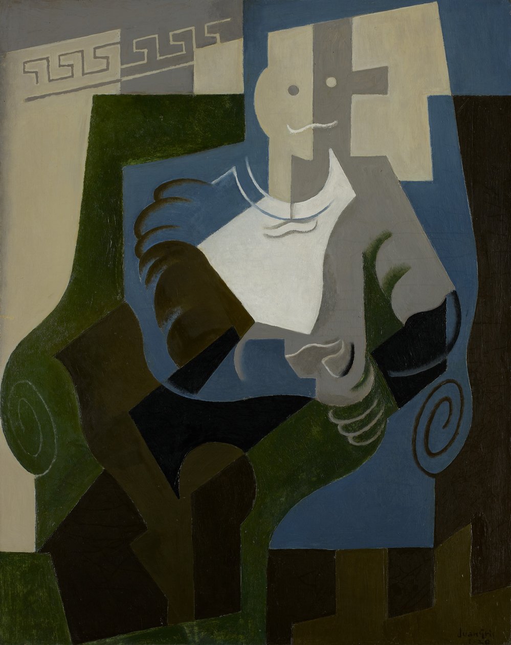 Sitzender Harlekin, ca. 1920 von Juan Gris