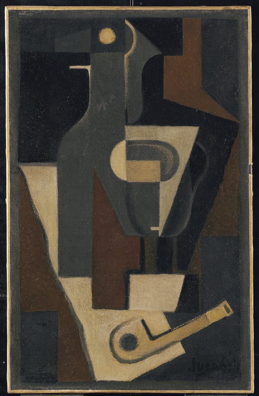 Stillleben mit Pfeife von Juan Gris