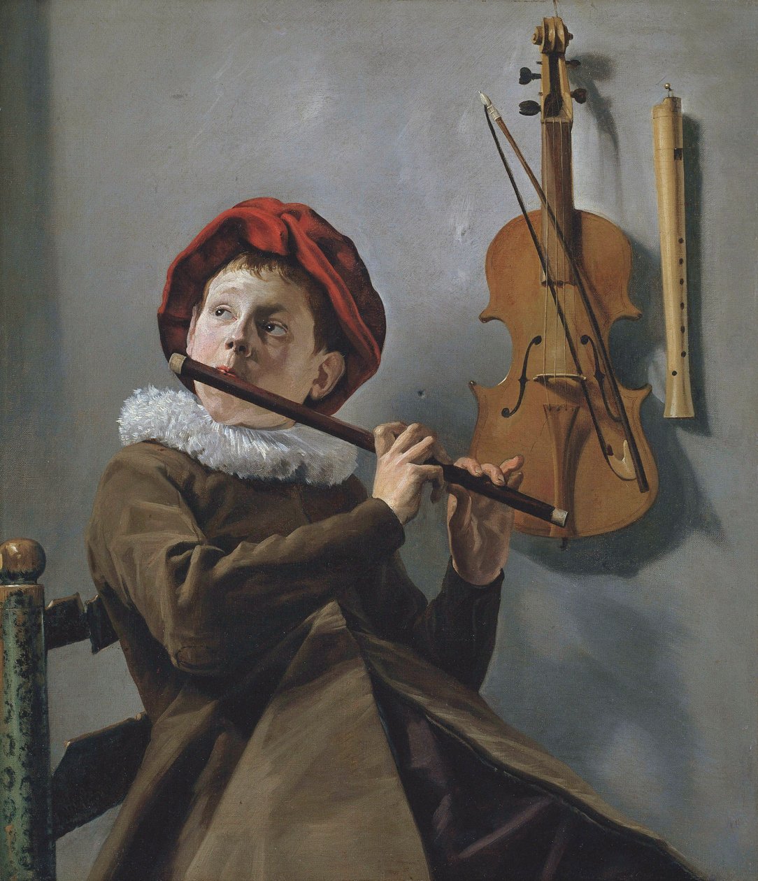 Junge, der Flöte spielt von Judith Leyster