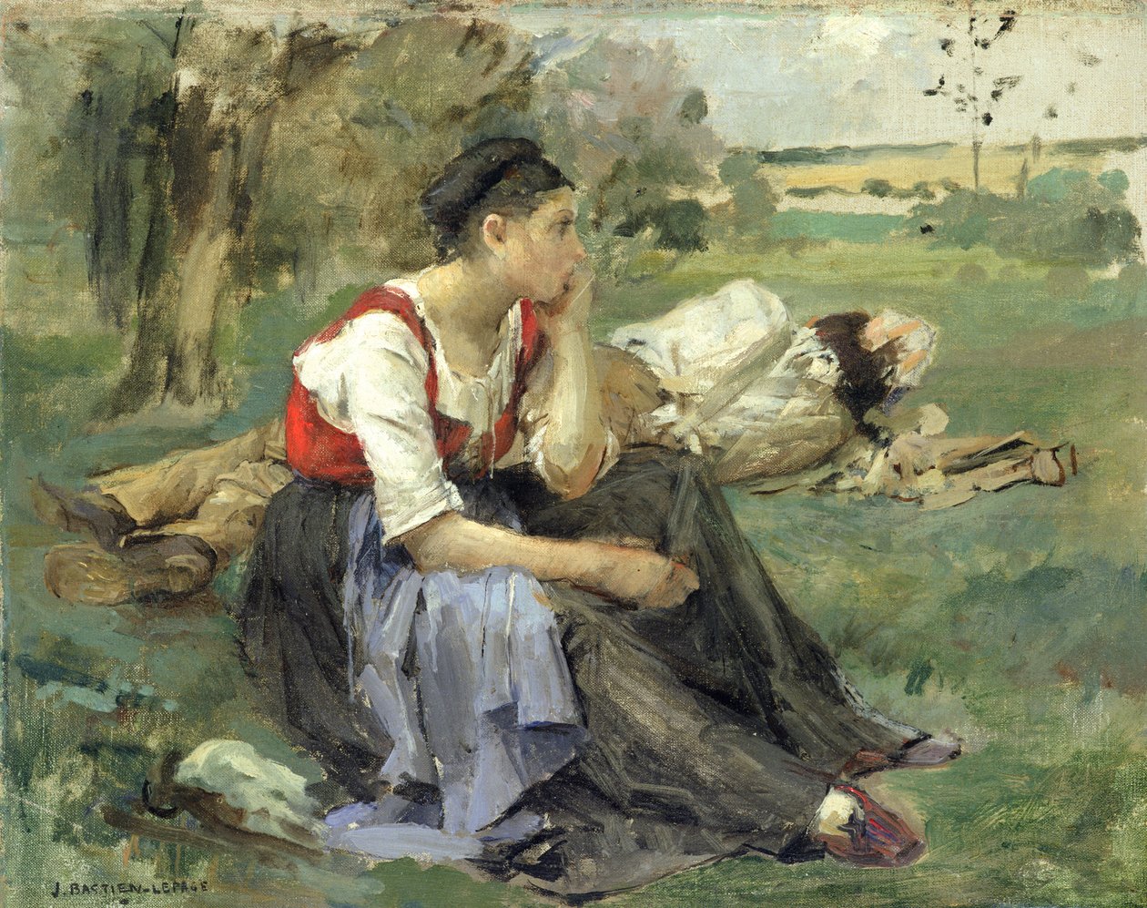 Rastende Bauern, 1877 von Jules Bastien Lepage