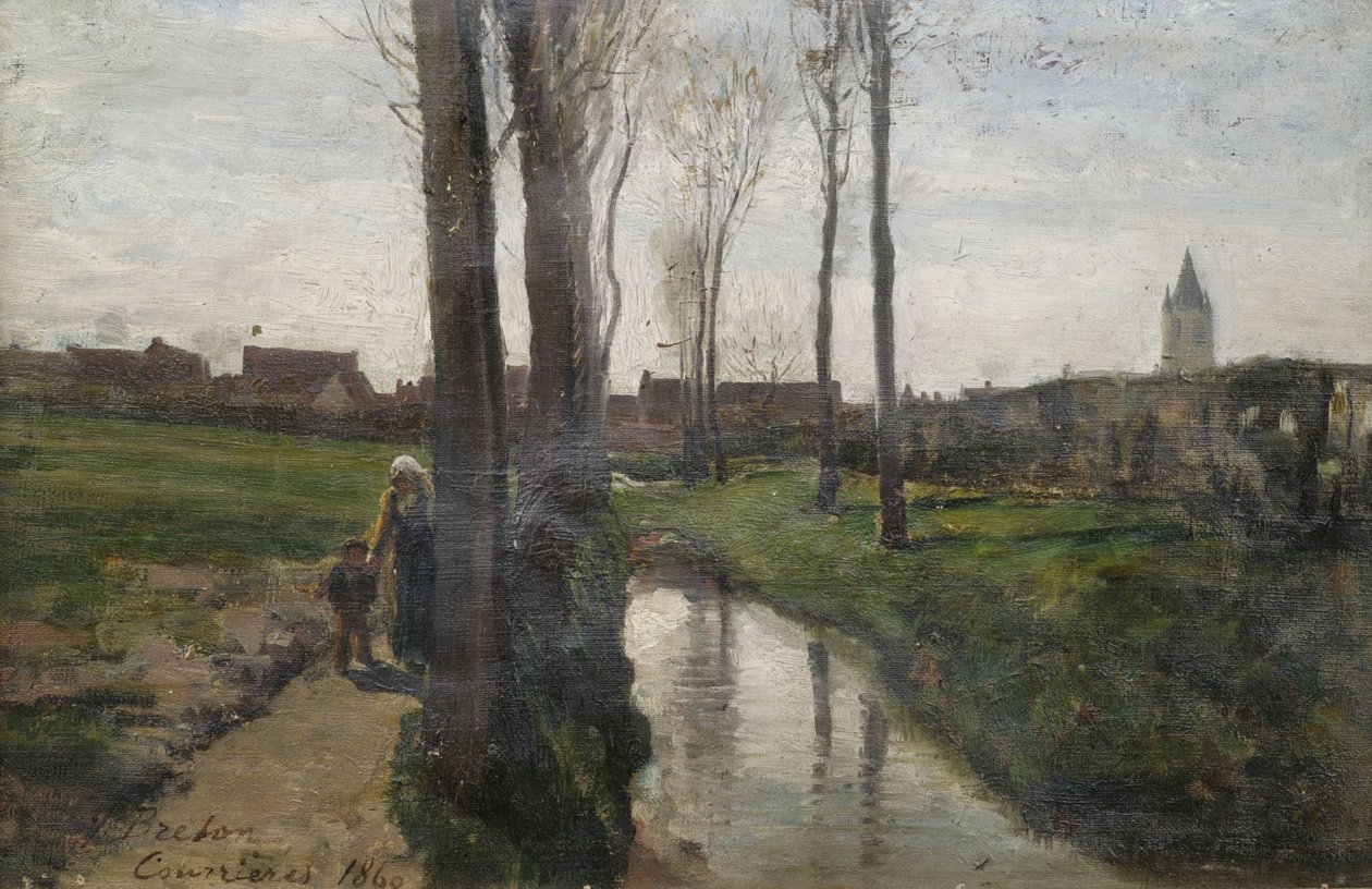 Landschaft bei Courrières von Jules Breton