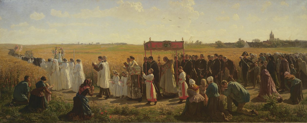 Der Segen des Weizens in der Artois, 1857 von Jules Breton