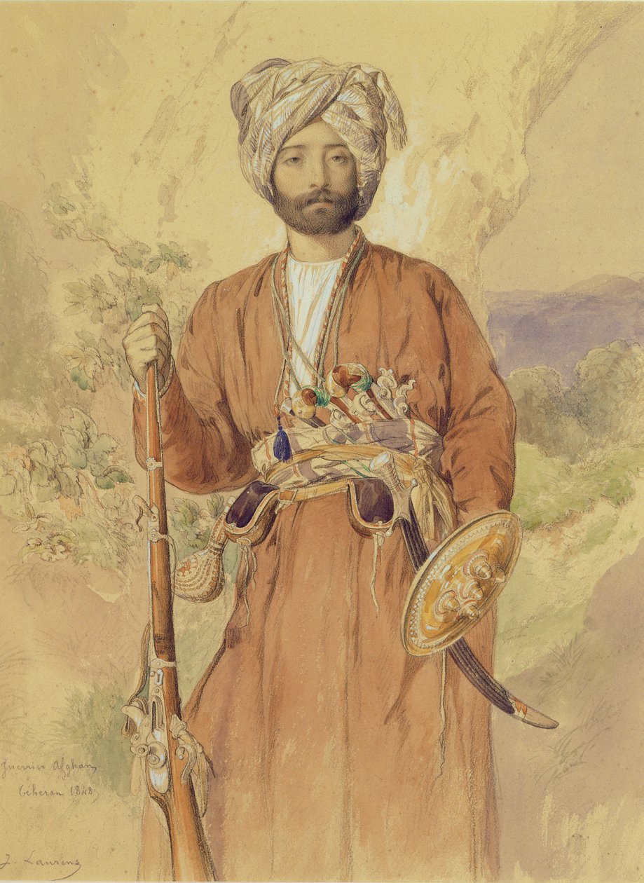 Studie eines afghanischen Kriegers, Teheran, 1848 von Jules Joseph Augustin Laurens