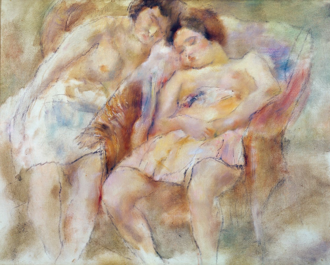 Die zwei Schläfer von Jules Pascin