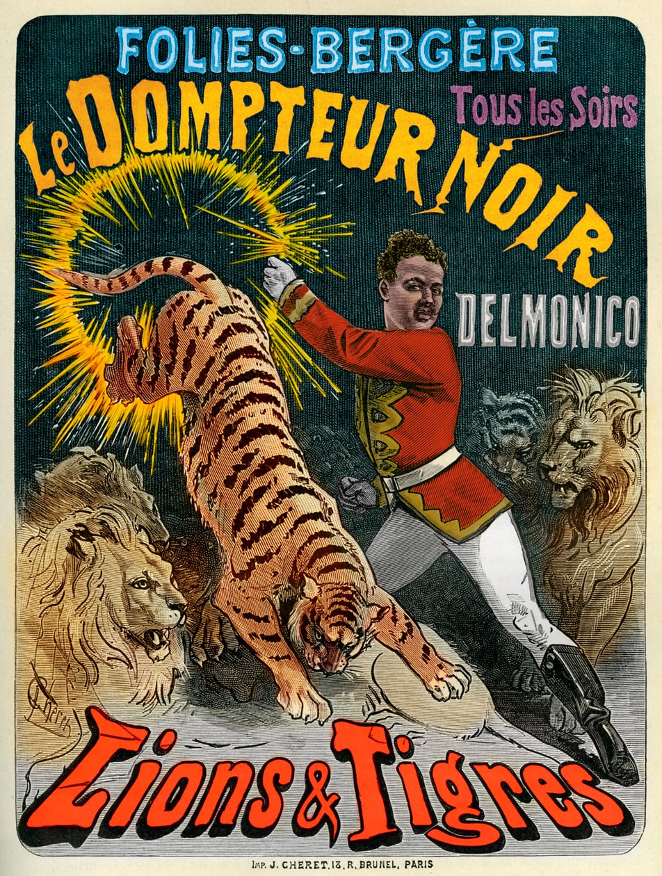 Le Dompteur Noir - Plakat für das Folies-Bergère von Jules after Cheret