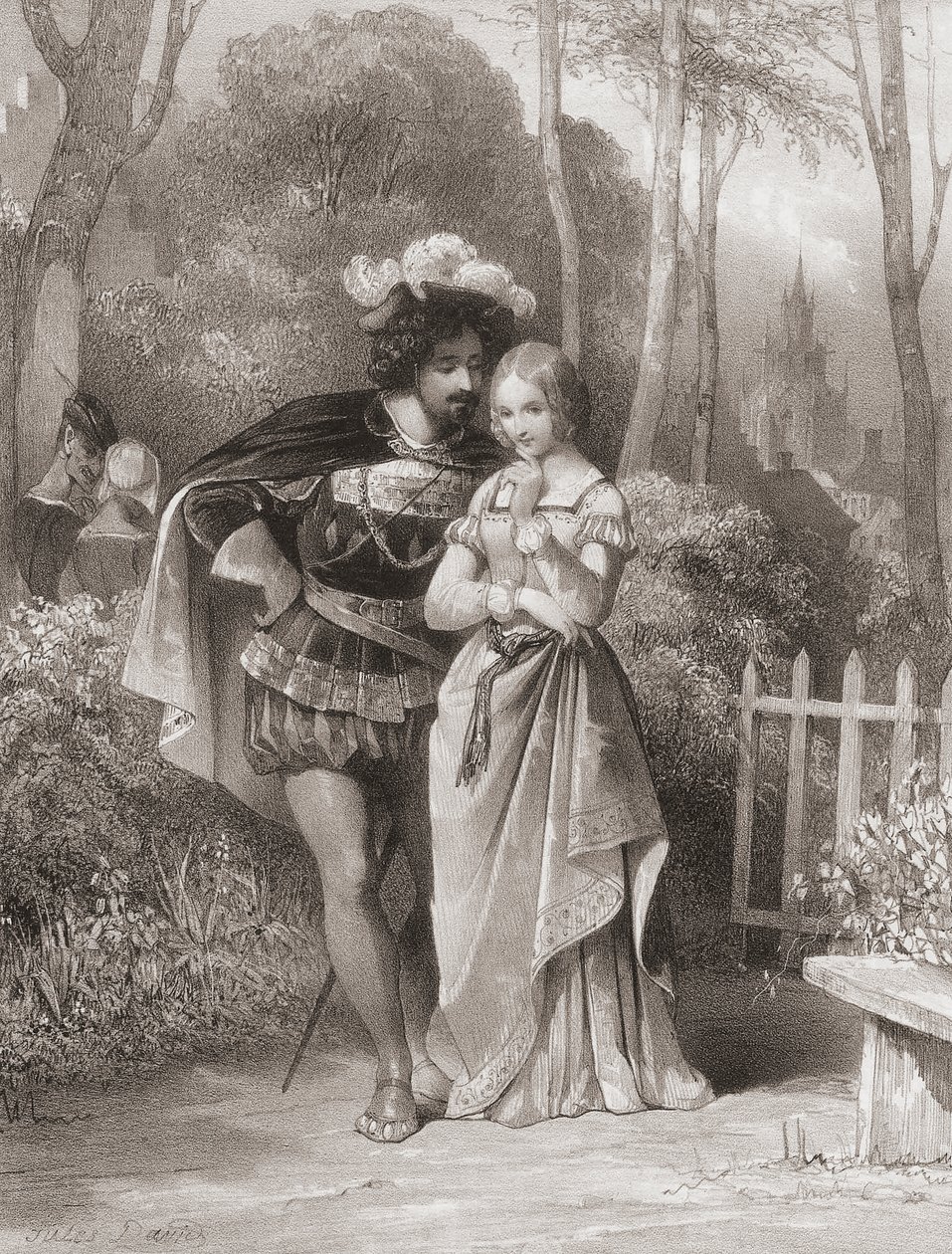 Faust und Gretchen. Faust und Margarita. von Jules (after) David