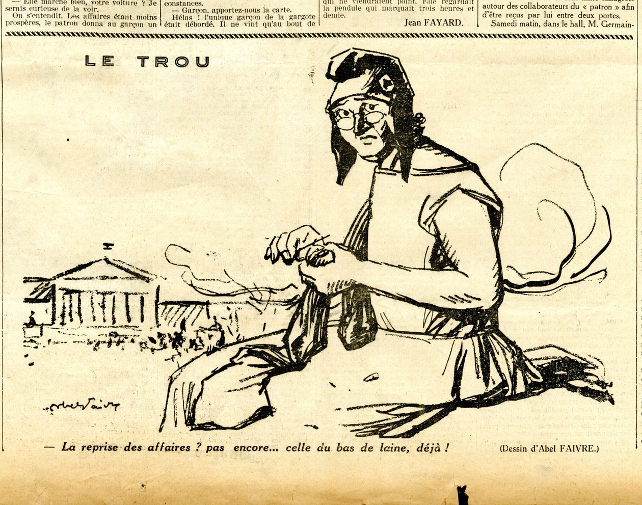 Candide, Satirisch in Schwarz-Weiß von Jules Abel Faivre
