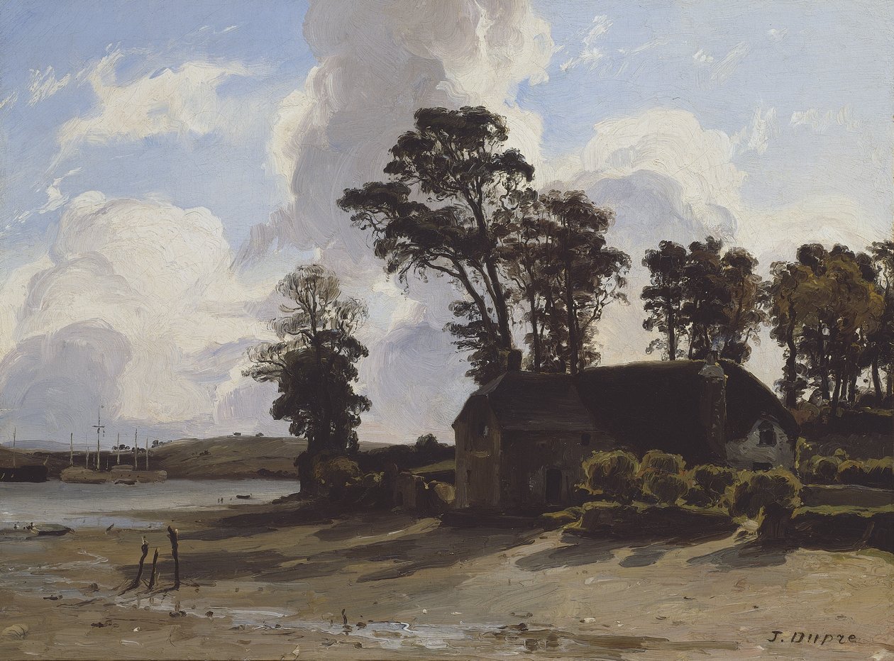 Der Mündungsbauernhof, 1830-35 von Jules Dupré