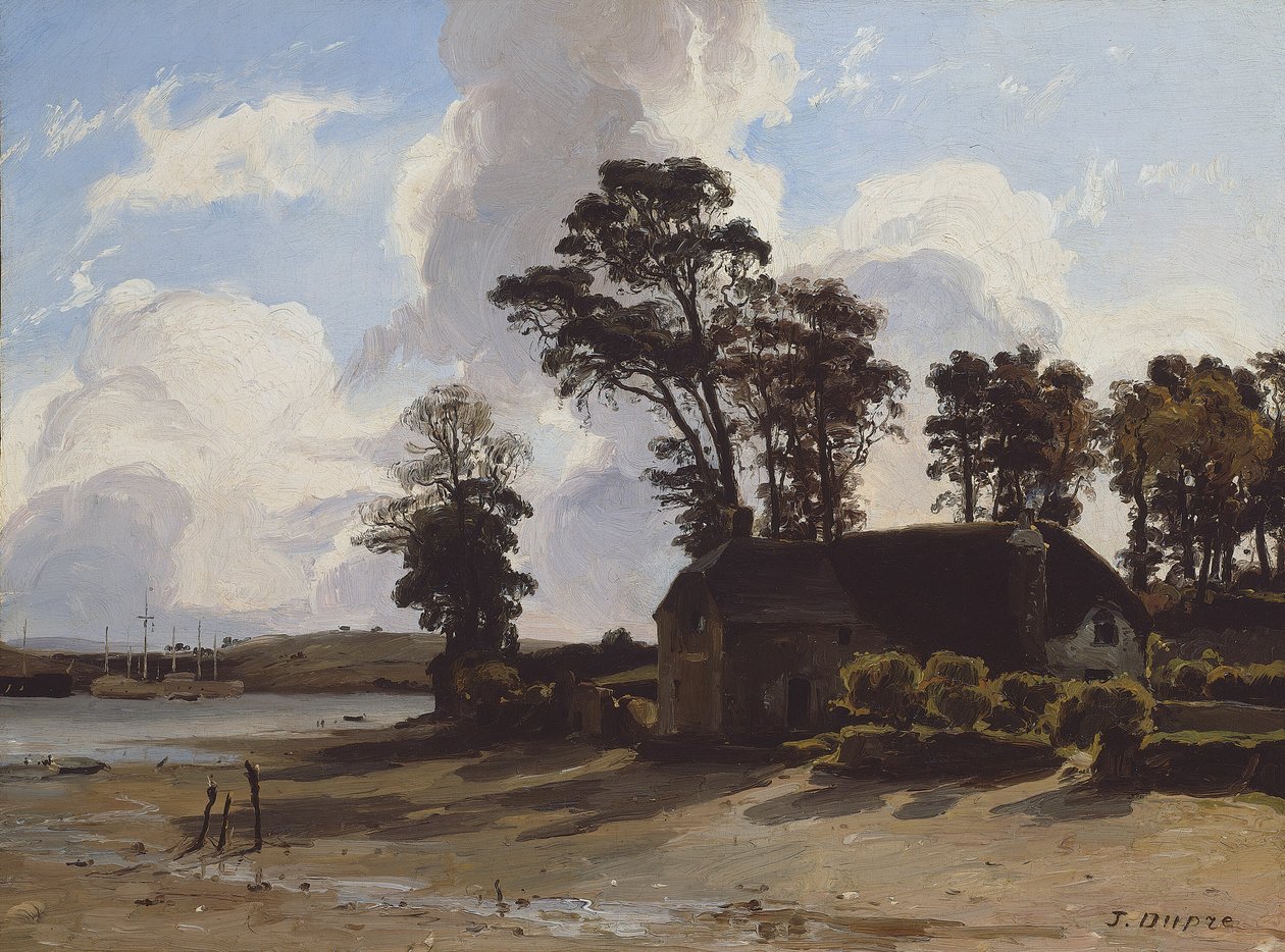 Der Mündungsbauernhof, 1830-35 von Jules Dupré