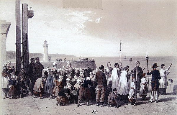 Segnung des Meeres in Pollet, Dieppe von Jules Gaildrau