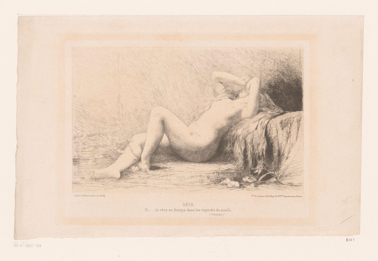 Liegende nackte Frau von Jules Joseph Lefebvre